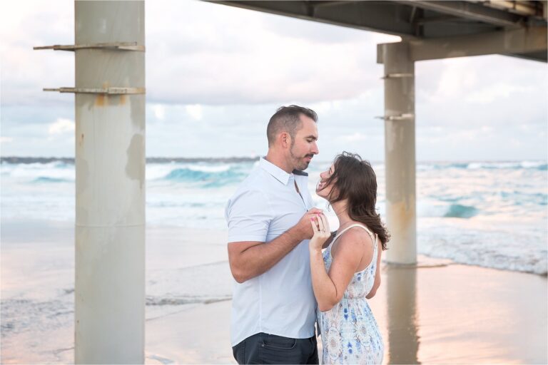 Beth + Richard Beach Engagement Session | The Spit, Gold Coast