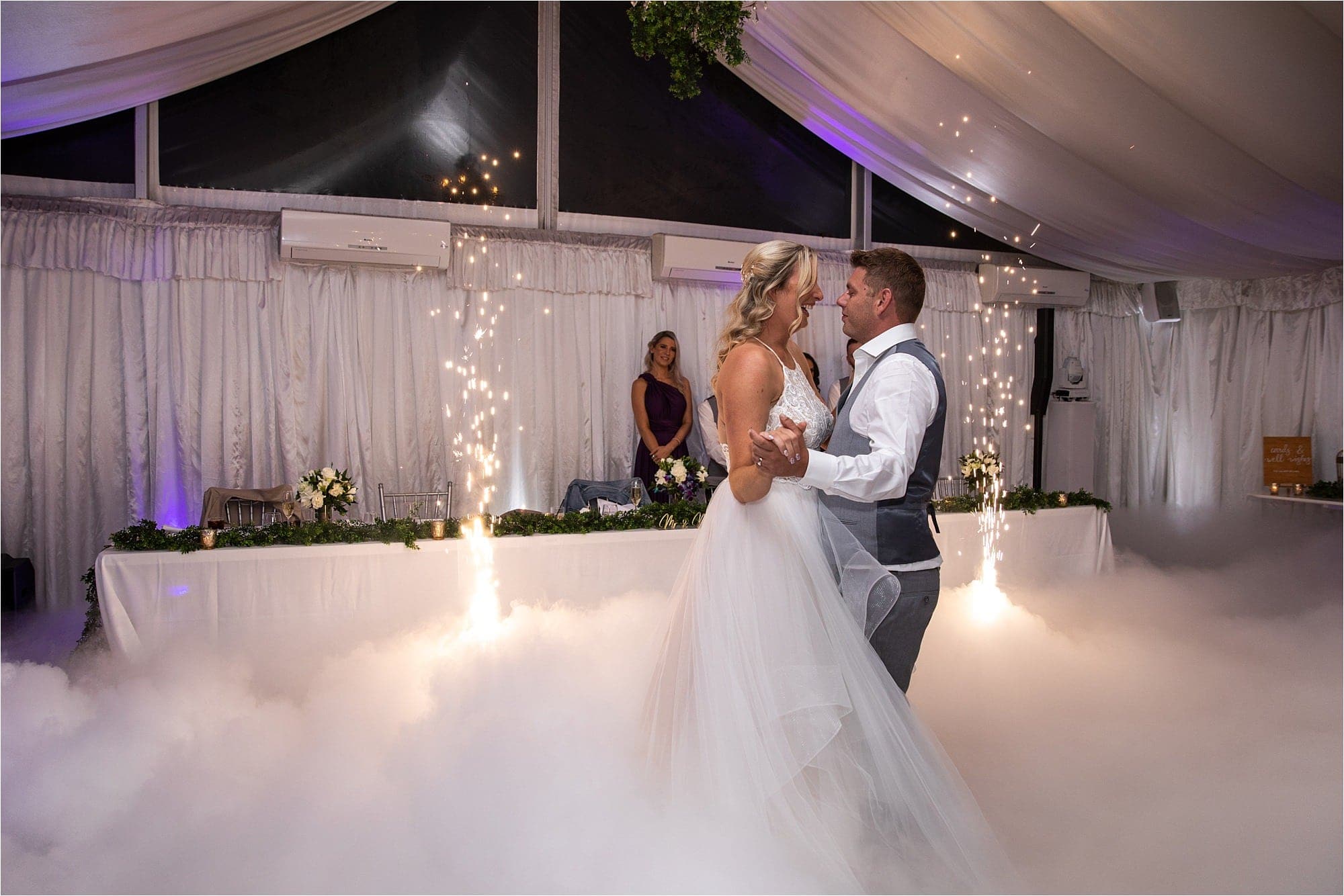 Wedding couple during their first dance, on the Gold Coast at Braeside Estate.