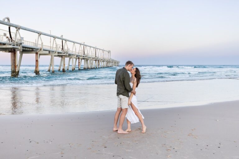 Engagement shoot on the Gold Coast with two border collies