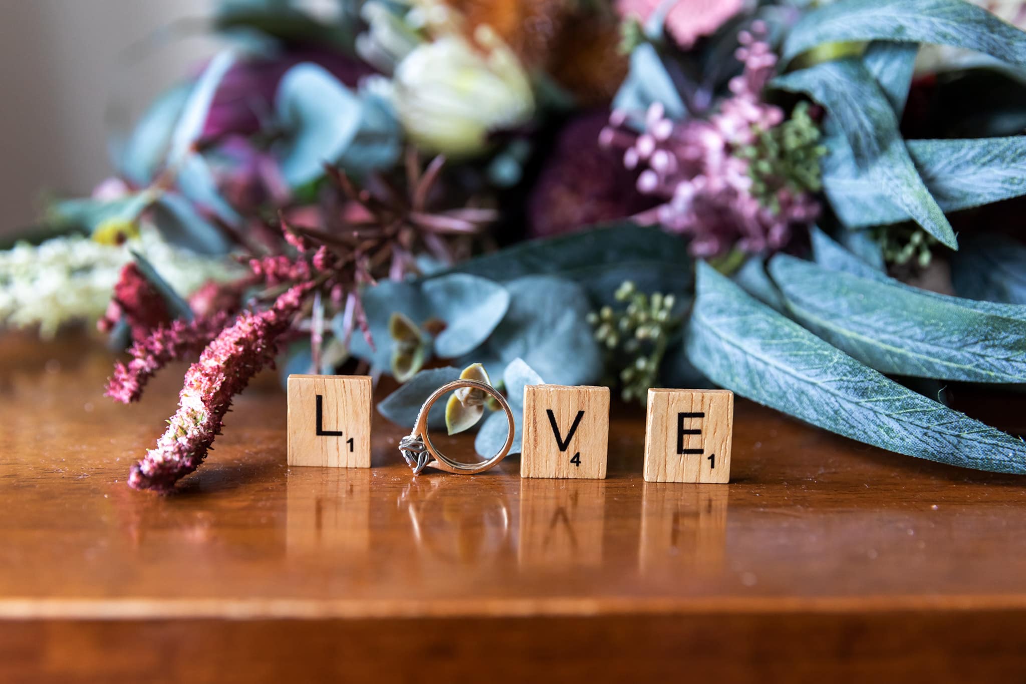 LOVE letters for bridal preparations photo by Bec Pattinson Photography