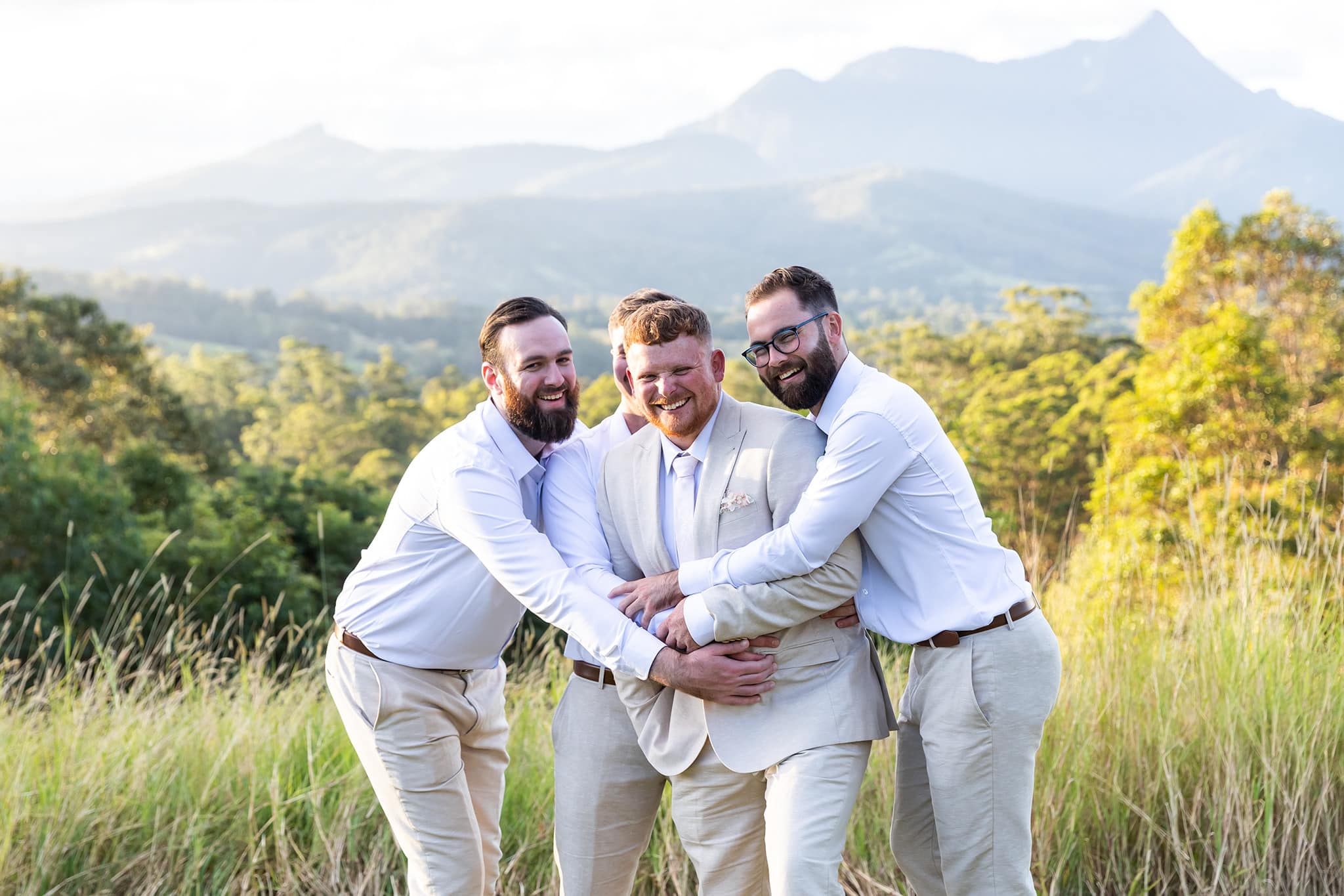 Bridal Party photo on location at Midginbil Eco Resort.