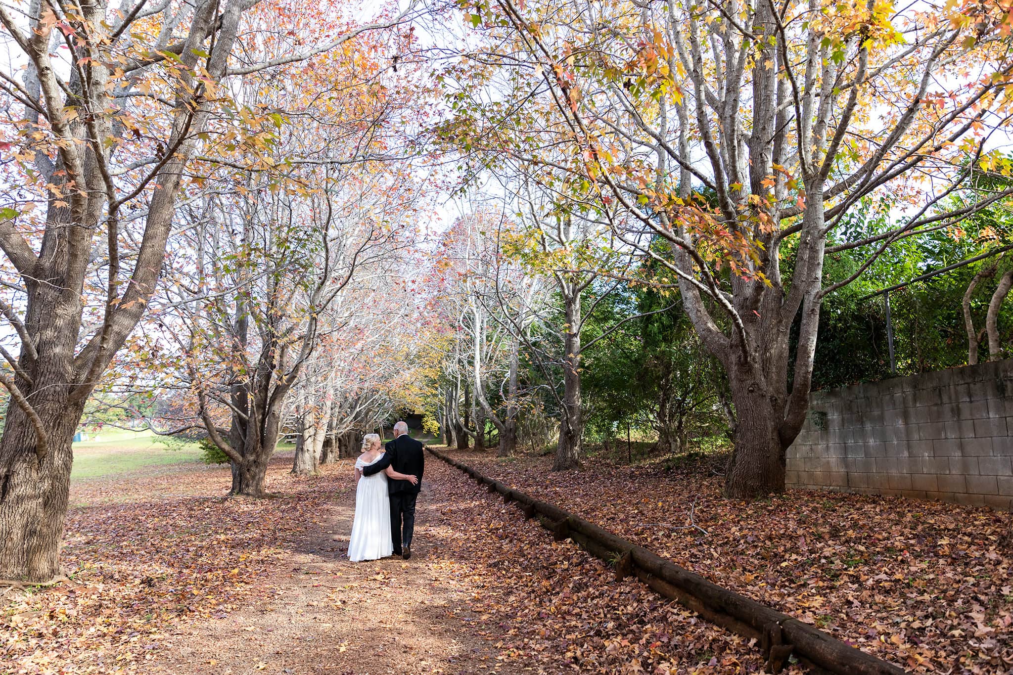 Wedding bridal first look before the ceremony, at Tamborine Mountain.