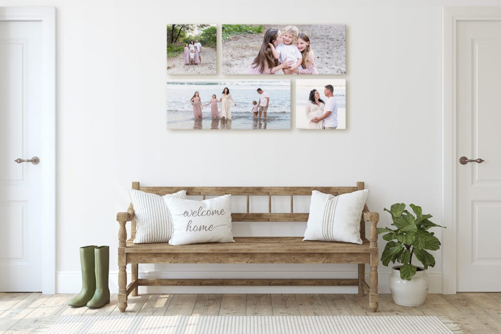 Family photo session canvas print fine art sets by gold coast family photography, Mooi Photography.