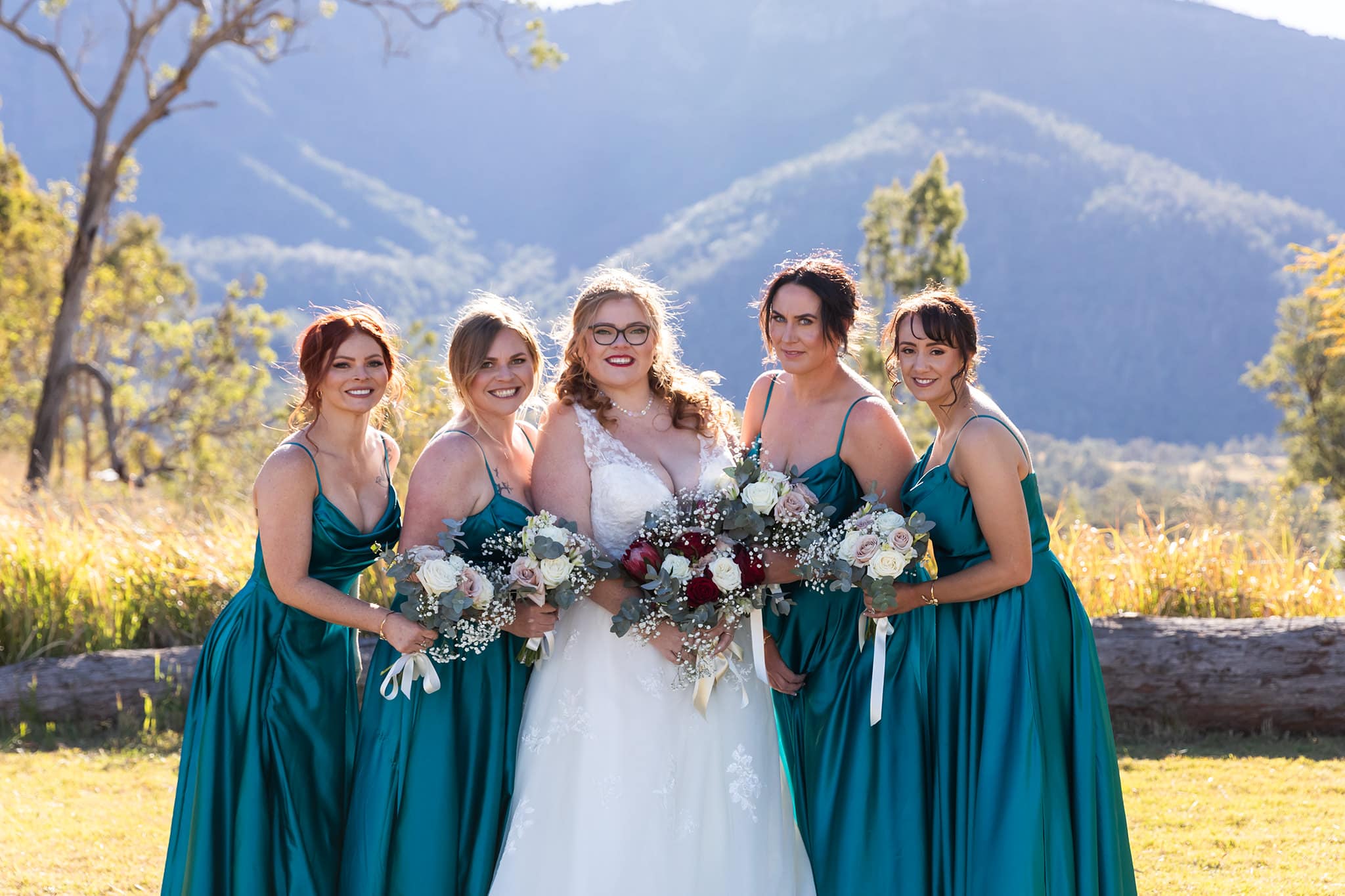 Bridal party at Laurenvale Estate in Aratula, Scenic Rim, by Mooi Photography.
