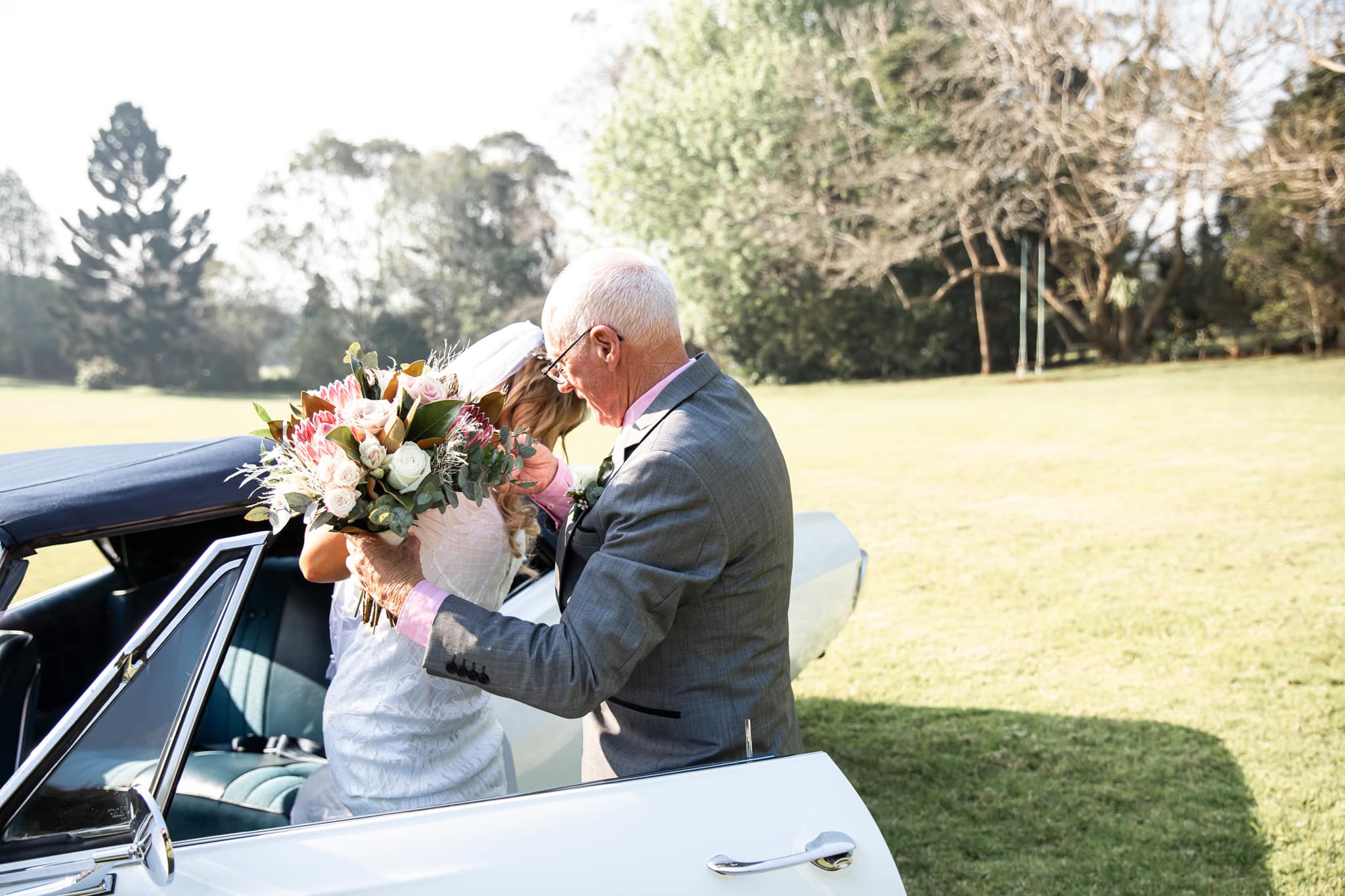 Wedding ceremony with wedding couple at the Secret Garden Estate, Tamborine Mountain.