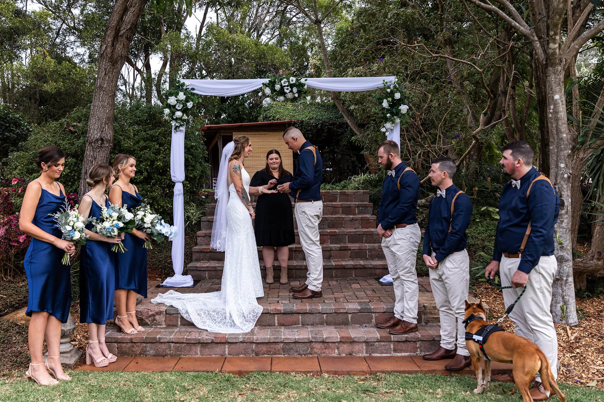 Wedding ceremony at The Secret Garden Estate