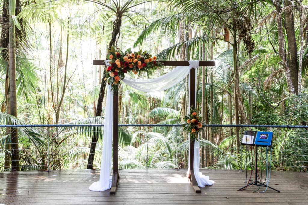 Pether's Rainforest Intimate Wedding Ceremony.