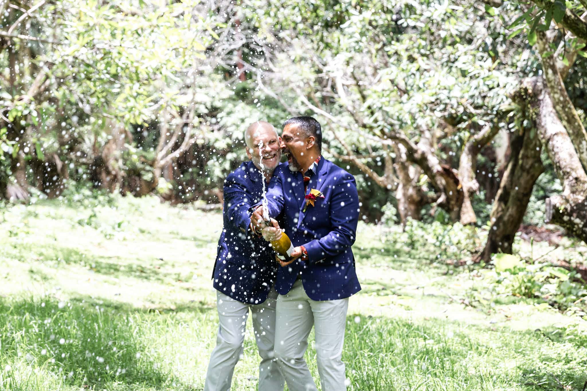 Pether's Rainforest Intimate Wedding Ceremony on location couples photos.