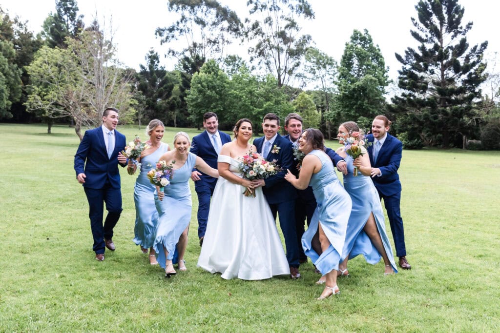 Wedding bridal party celebrations at The Secret Garden Estate, Tamborine Mountain.